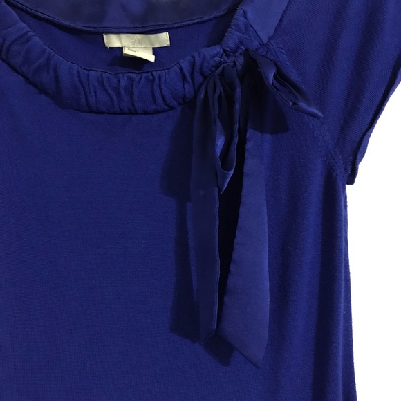 H & M Size Small Royal Blue Summer Sheath Dress - Picture 2 of 7